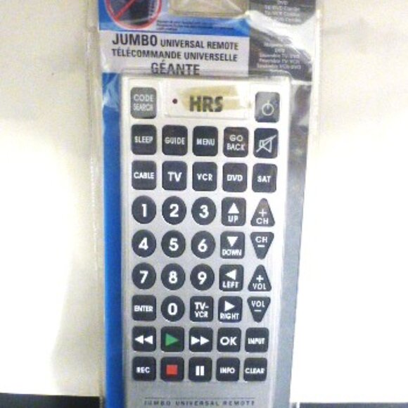 New JUMBO Universal REMOTE Control TV Remote TV DVD Combo VCR Satellite Cable - Picture 1 of 9